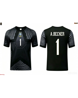 Brazilia Alisson Becker #1 Portarii Tricou Fotbal Replică Mondial 2026 Barbati Acasa